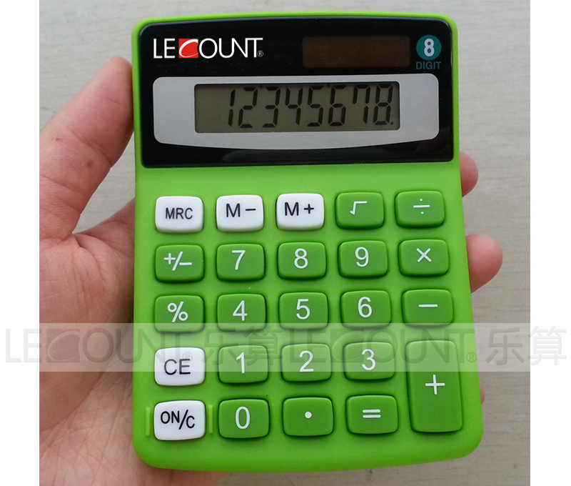 8 Digits Dual Power Colorful Mini Desktop Calculator (LC208C)