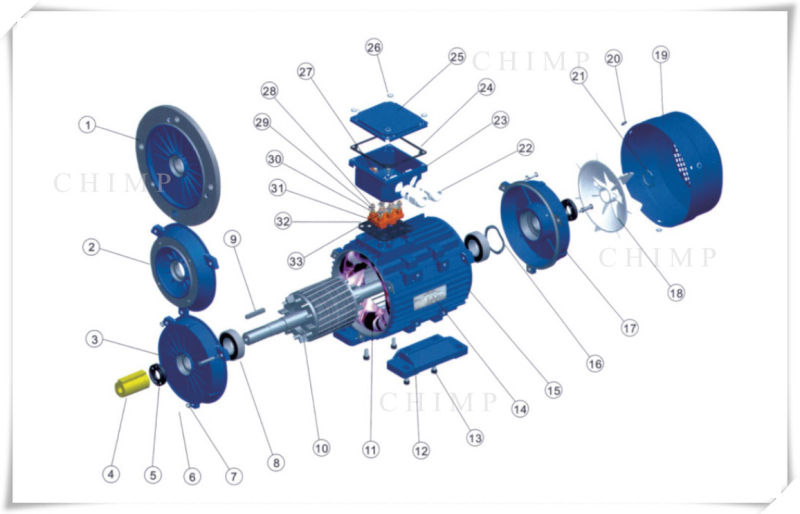 Aluminum Housing Ms Series Induction Motor