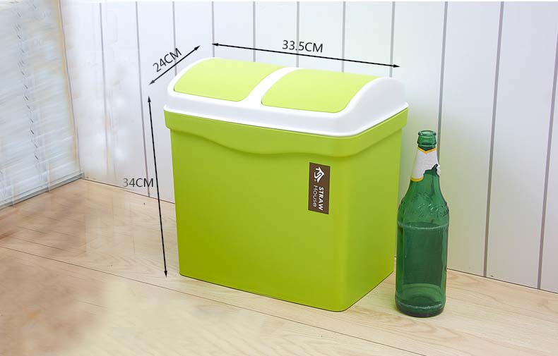 Cheap High Quality Double Shake Classify Plastic Dust Bin