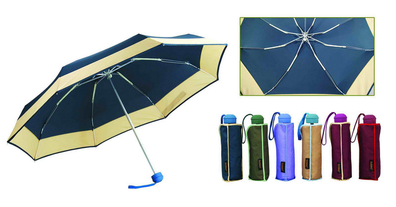 16k Stick Manual Strip Border Solid Umbrellas (YS-SM26163417R)