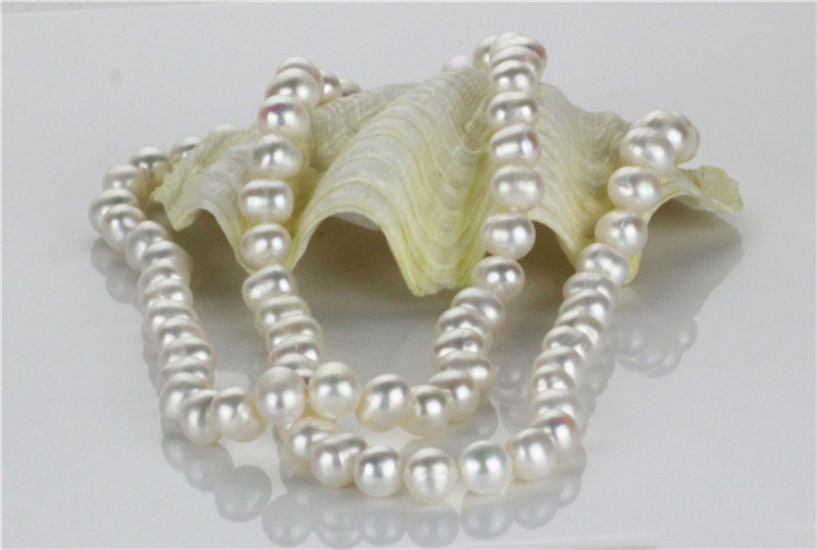 11-12mm Potato Shape White Pearl Fashion Necklace