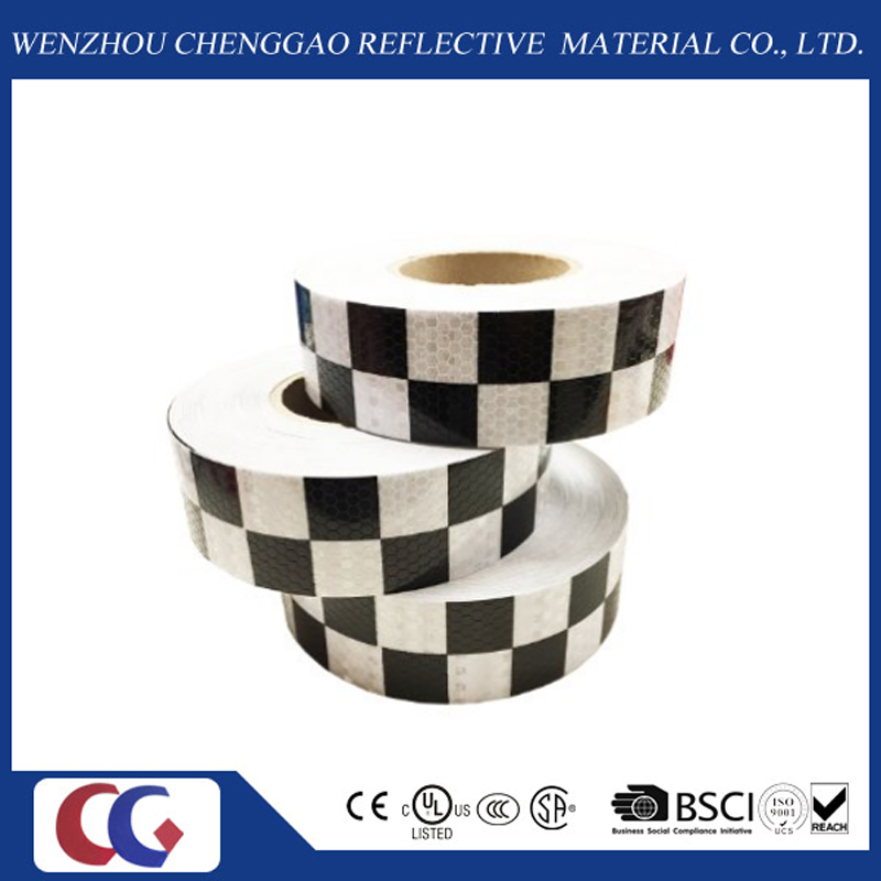 Black/Red Grid Design Reflective Conspicuity Tape (C3500-G)