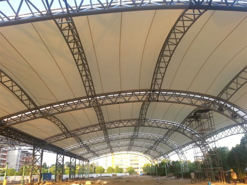 Hot-DIP Galvanized Arched Curved Roof Truss Building