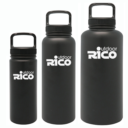 Durable Stainless Steel Vacuum Sports Bottle Black 18oz