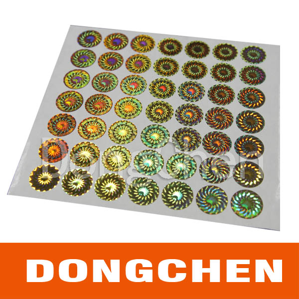 Best Selling Good Quality Full Glossy Hologram Sticker Security