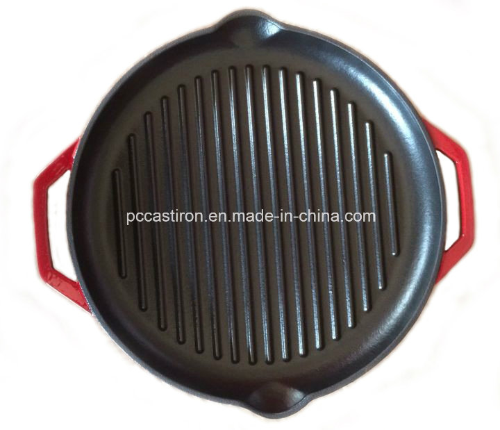 Preseasoned Cast Iron Pizza Griddle Pan From China