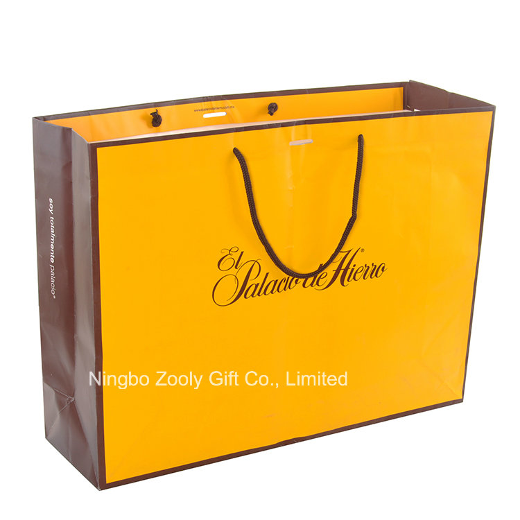 Logo Customized Promotinoal Shopping Bag / Clothes Carrier Paper Bag