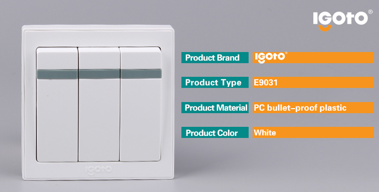 Igoto E9031 UK Types of Electrical Wall Switches