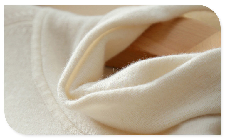 New Pure Cashmere Pullover Sweater with Pile Collar