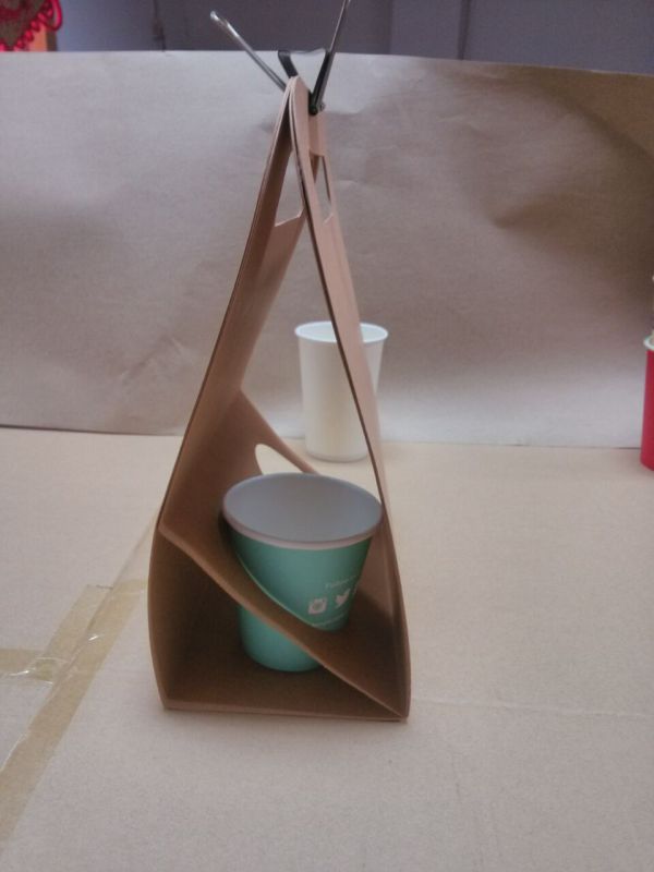 Paper Takeaway Coffee Cup Paper Holder Box