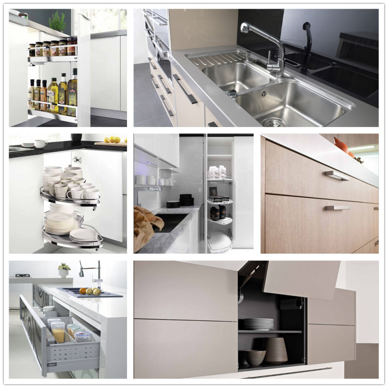 2016 Modern White Sliding Door Kitchen Furniture Cabinet