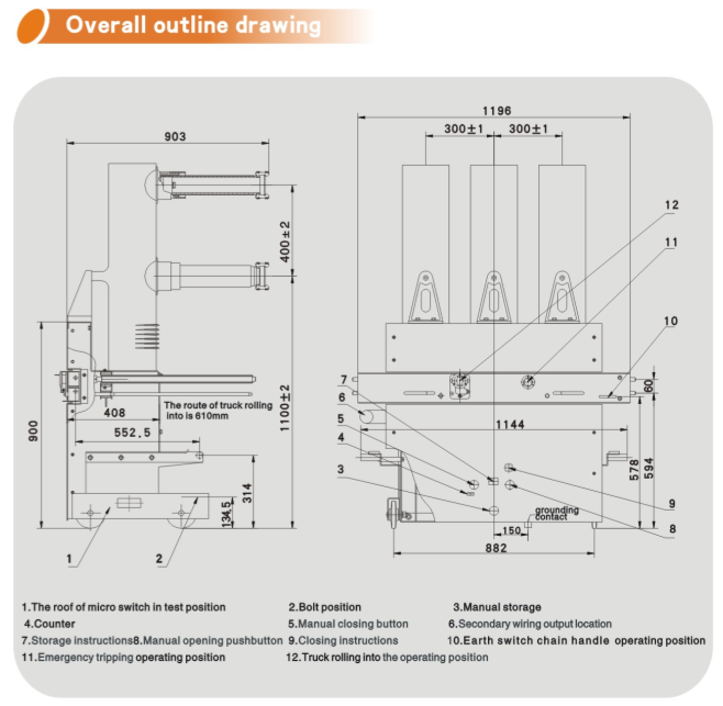 Zn85 Truck Type Indoor High-Voltage Vacuum Circuit Breaker