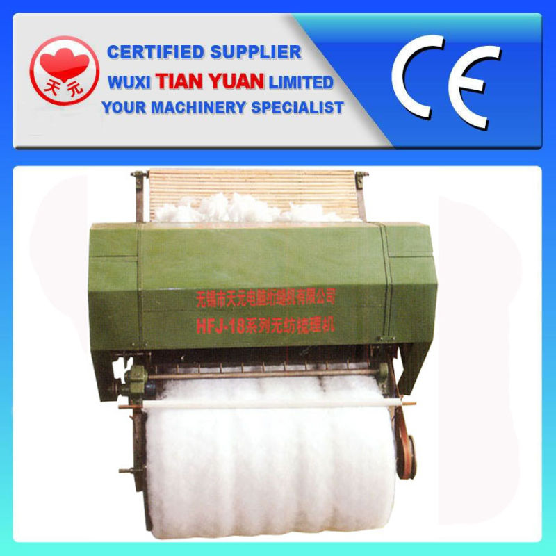 Nonwoven Cotton Fiber Wool Carding Machine (HFJ-18)