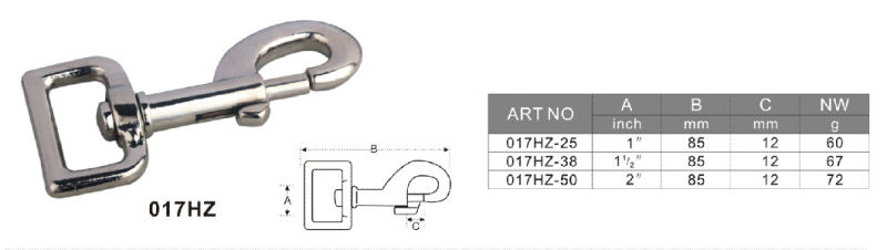 Zinc Alloy Snap Hook Use for Pet Hook, Bag Hook. Leather Hook.