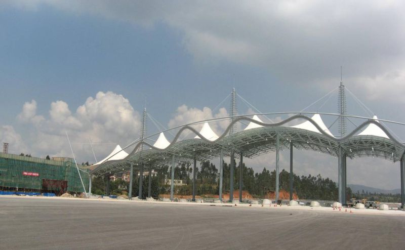 Large Span Pipe Truss Roof for Terminal