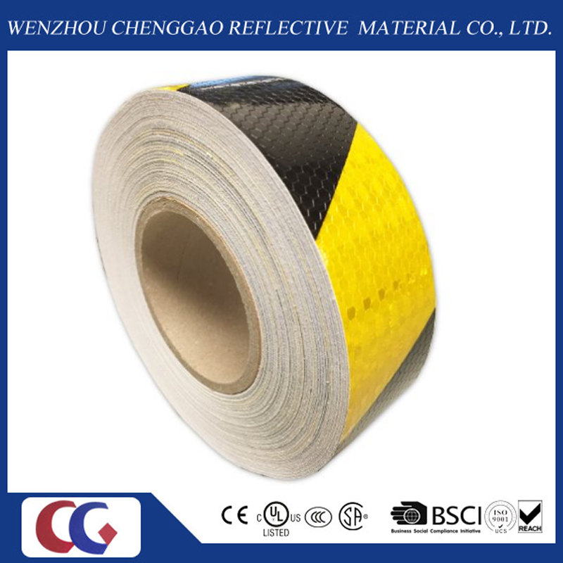 Black and Yellow Reflective Safety Warning Tape (C3500-S)