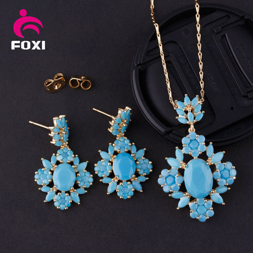 2016 New Style Design Fashion Jewelry of CZ 18k Gold Plated Jewelry Sets