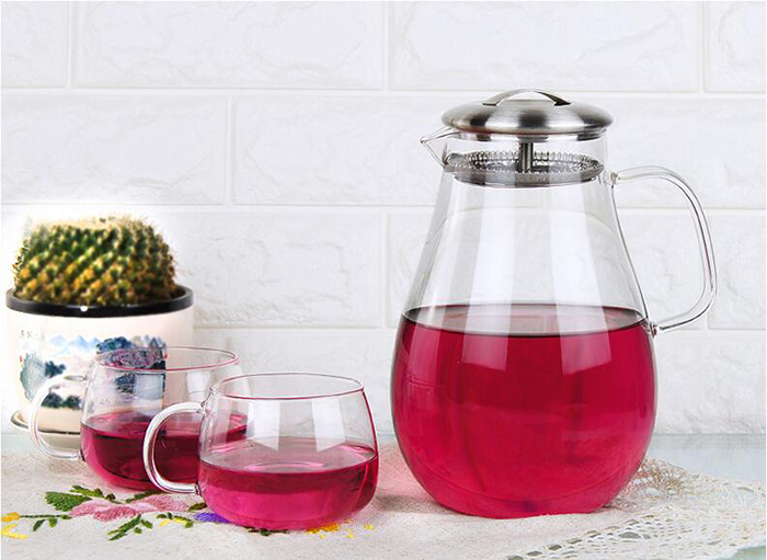 Heat-Resistant Glass Pitcher Tea Coffee Pot Home Juice Beverage Water Jug Bottle