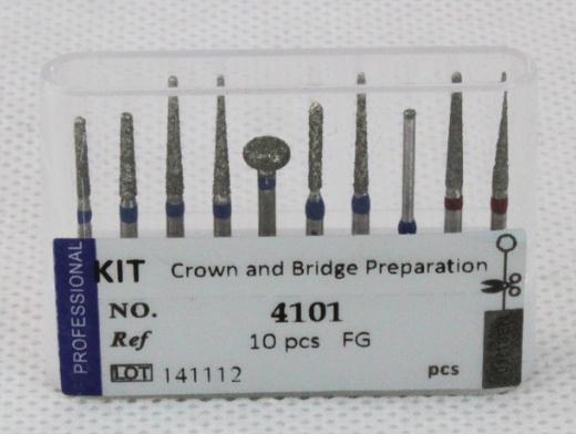 Crown and Bridge Preparation Bur Kit for Anterior