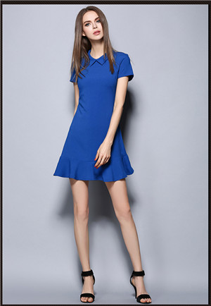 Fashion Women's Ol Vocational Swing Tail Dress