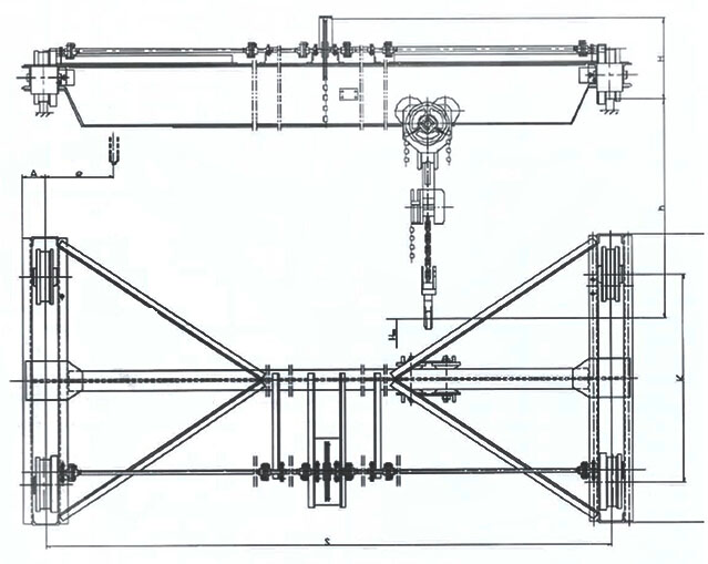 SL Model Manual Operational Single Beam Overhead Crane