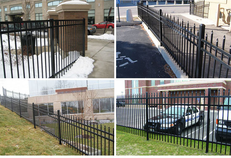 Powder Coating Ornamental Wrought Iron Fence