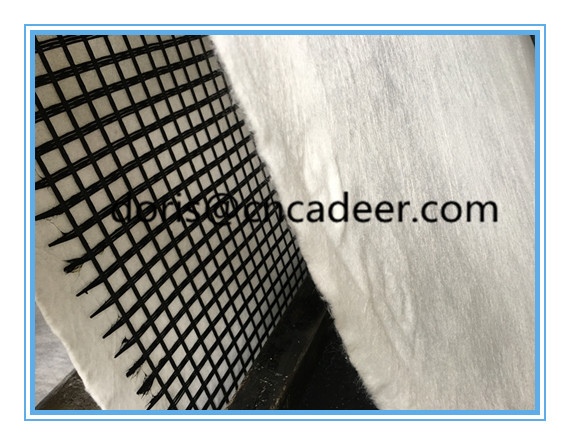 Fiberglass Geogrids Composite with Geotextile (50kn geogrid with 150g geotextile)