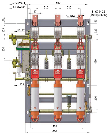 Yfr16b-12D/T125-31.5j Indoor AC Hv Load Break Switch-Fuse Combination Unit