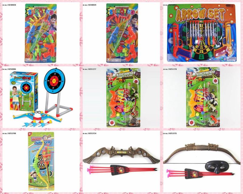 Plastic Playset Toy of Bow and Arrow Sport Toy