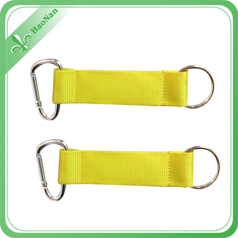 Promotional Cheap Carabiner Metal Keyring with Belt