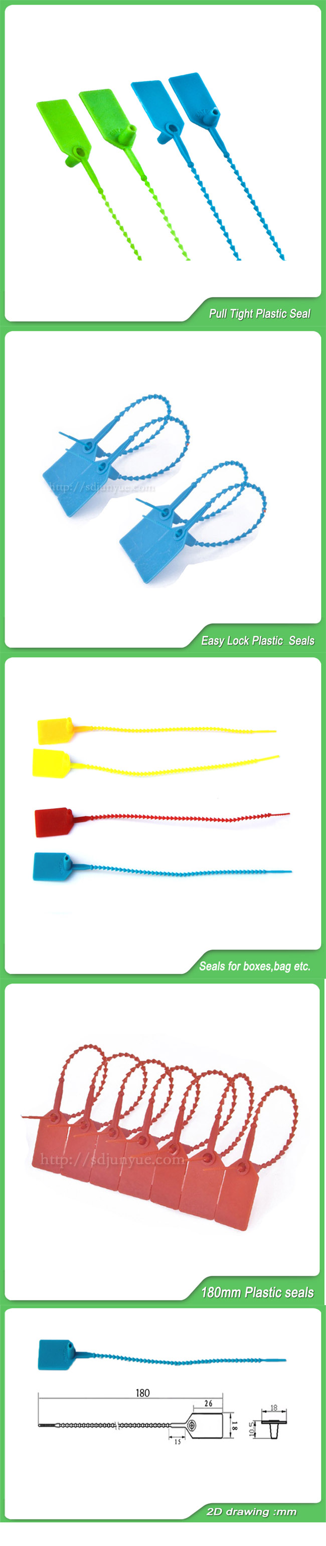 Security Seals, 180mm Plastic Seals