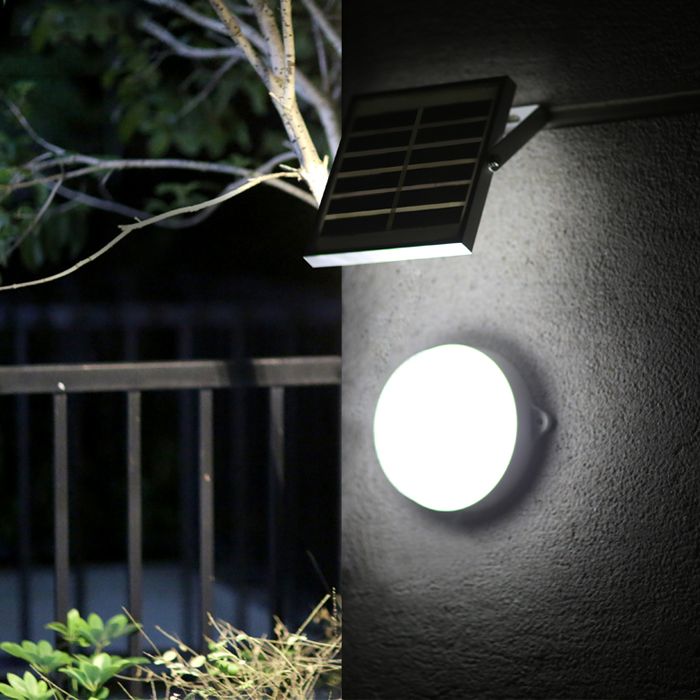 Rechargeable 9 LED Solar Powered Indoor Outdoor Wall Lamp for Outdoor Corridor Garage Garden Yard Balcony