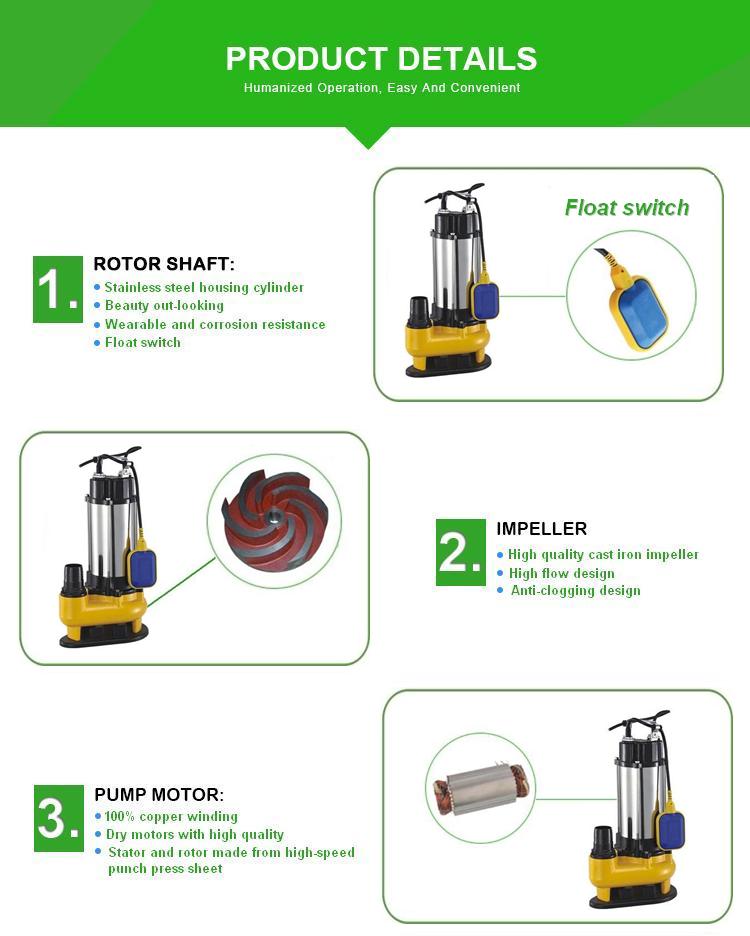 Stainless Steel Dirty Water Use Sumbersible Pumps