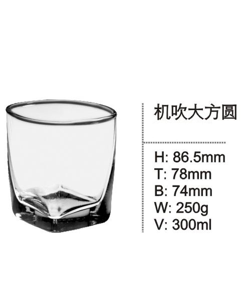 Clear Water Glass Cup Drinking Glass Glassware Kb-Hn071