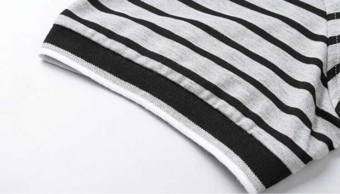 Three Colors Stripe Fashion Cotton Hot Wholesale Top Quality Men Polo T Shirt