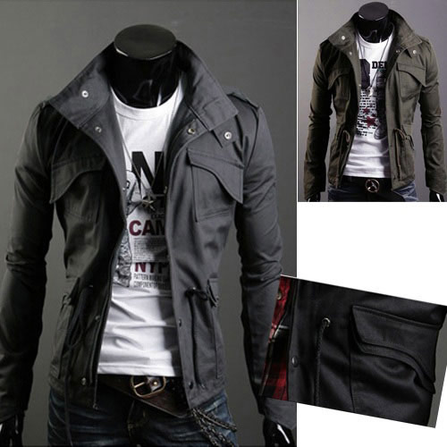 Stand Collar Thick Warm Slimming Men's Coat