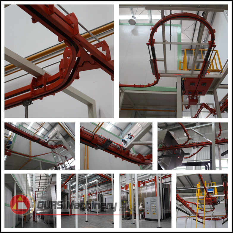 Overhead Chain Conveyor Powder Coating Line for Aluminum Profile