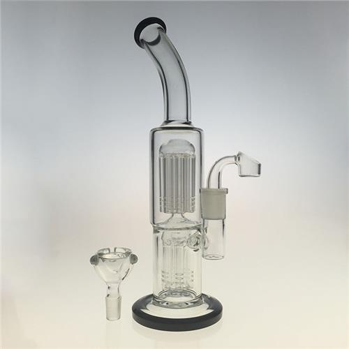 Two Function Double Tree Perc Glass Pipes for Smoking (ES-GB-394)