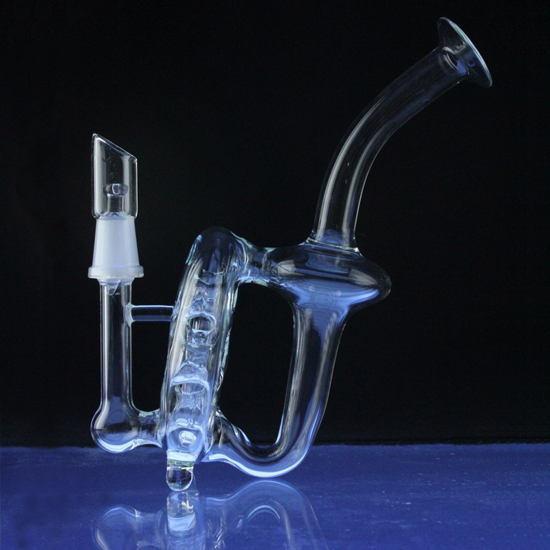 Double Stage Recycler Hookah Glass Smoking Water Pipes (ES-GB-301)