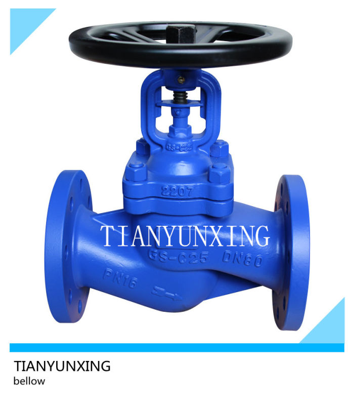 DIN Flange End Bellow Cast Steel Globe Valve