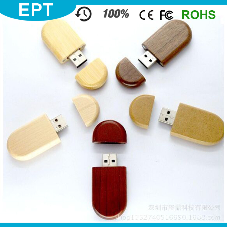 Red Wood Stick Shape Wholesale Mini USB Flash Drive for Free Sample (TW005)