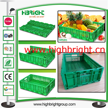 Plastic Foldable Agriculture Storage Crate Box for Farmers