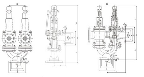 Twin Spring Type Pressure Safety Relief Valve (GAA37/GAA38/GAA43)