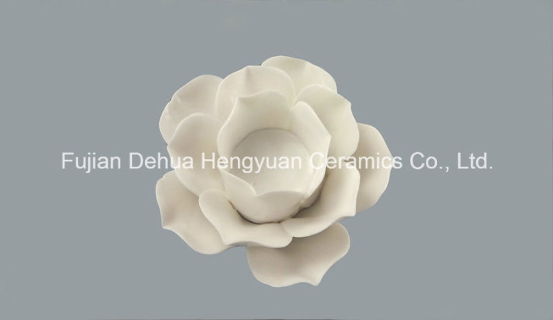 Colorful Flower Shape Ceramic Candle Holder (Home Decorative)