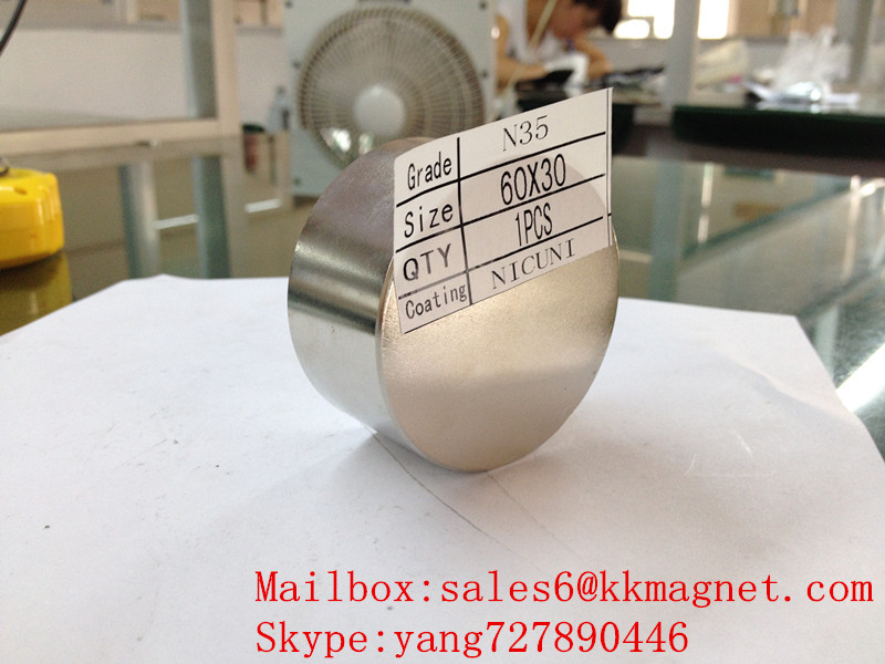 neodymium magnet water magnet 60X30 N35 60*30 N42 60*30