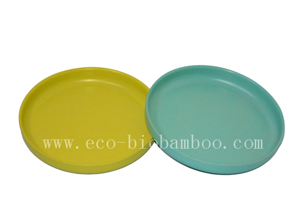 (BC-P2023) Colorful Bamboo Fiber Tableware Plate