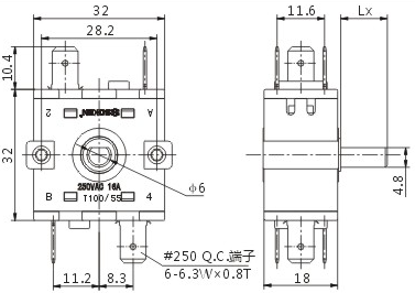 Soken Oil Heater Rotary Switch