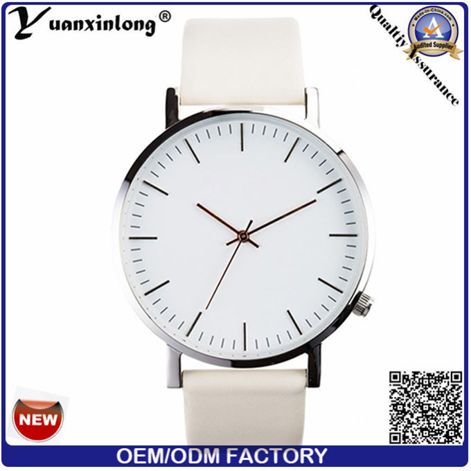 Yxl-342 Customized Logo Stainless Steel Leather Quartz Watch Luxury Men Watches Simple Design Fashion Vogue Wrist Watch Mens