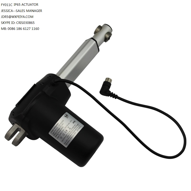 12vdc or 24vdc 50mm stroke 750N 14mm/s Waterproof Electric Actuator IP65 for Outside Use