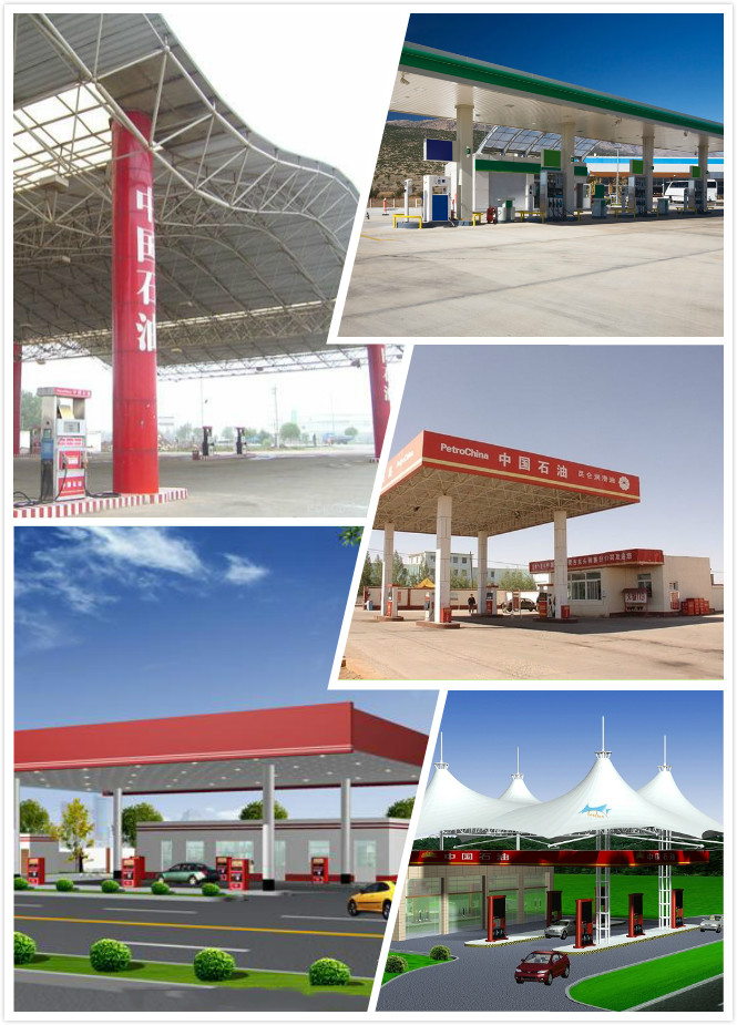 New Design Stable Steel Construction Space Frame Gas Station